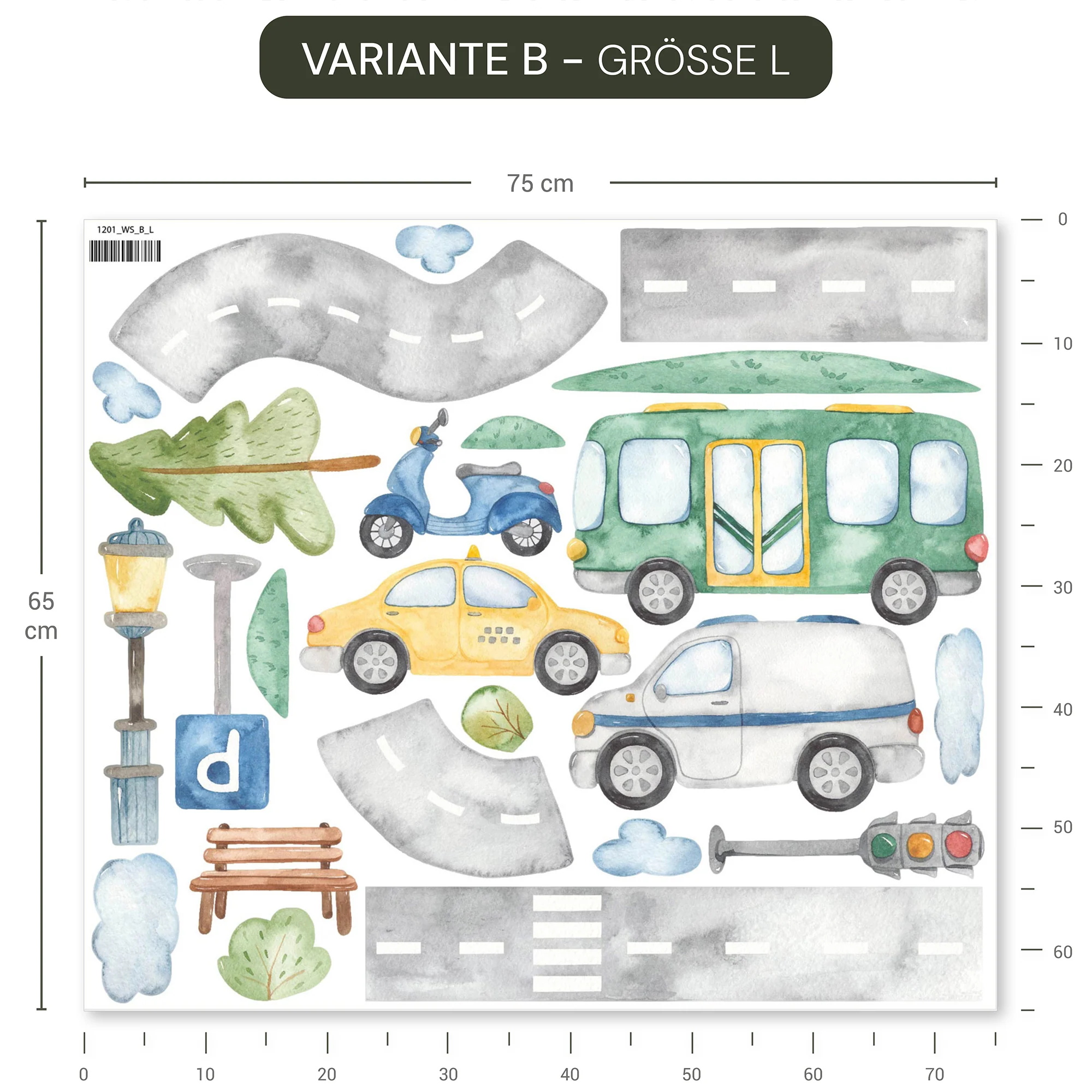 Wandsticker Fahrzeuge Aquarell - Image 9