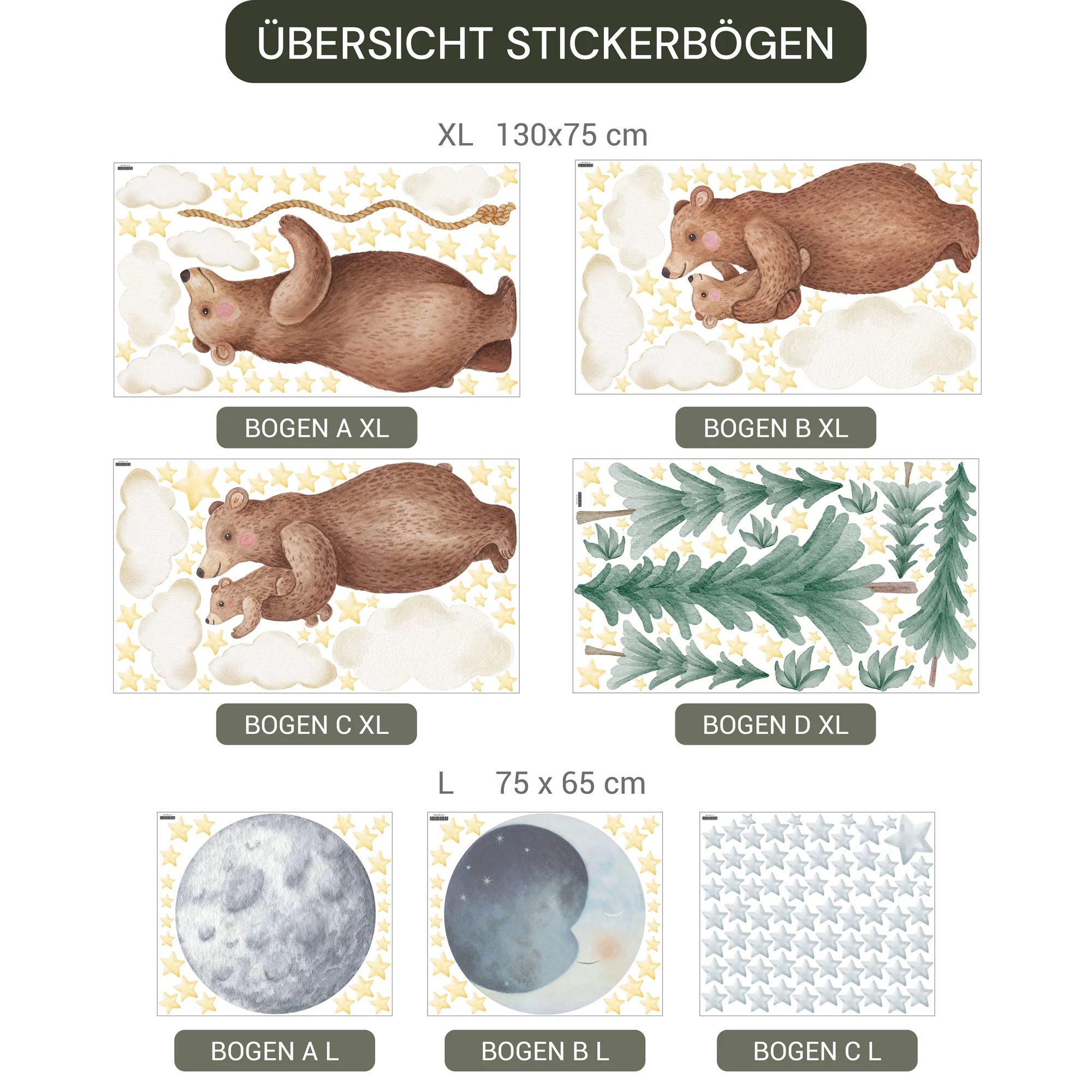 Wandsticker Mondbären - Image 2