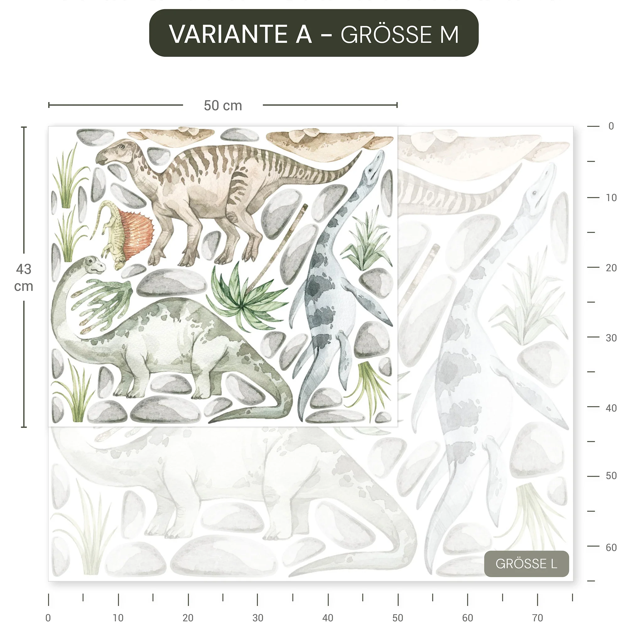 Wandsticker Pastell Dinosaurier - Image 12