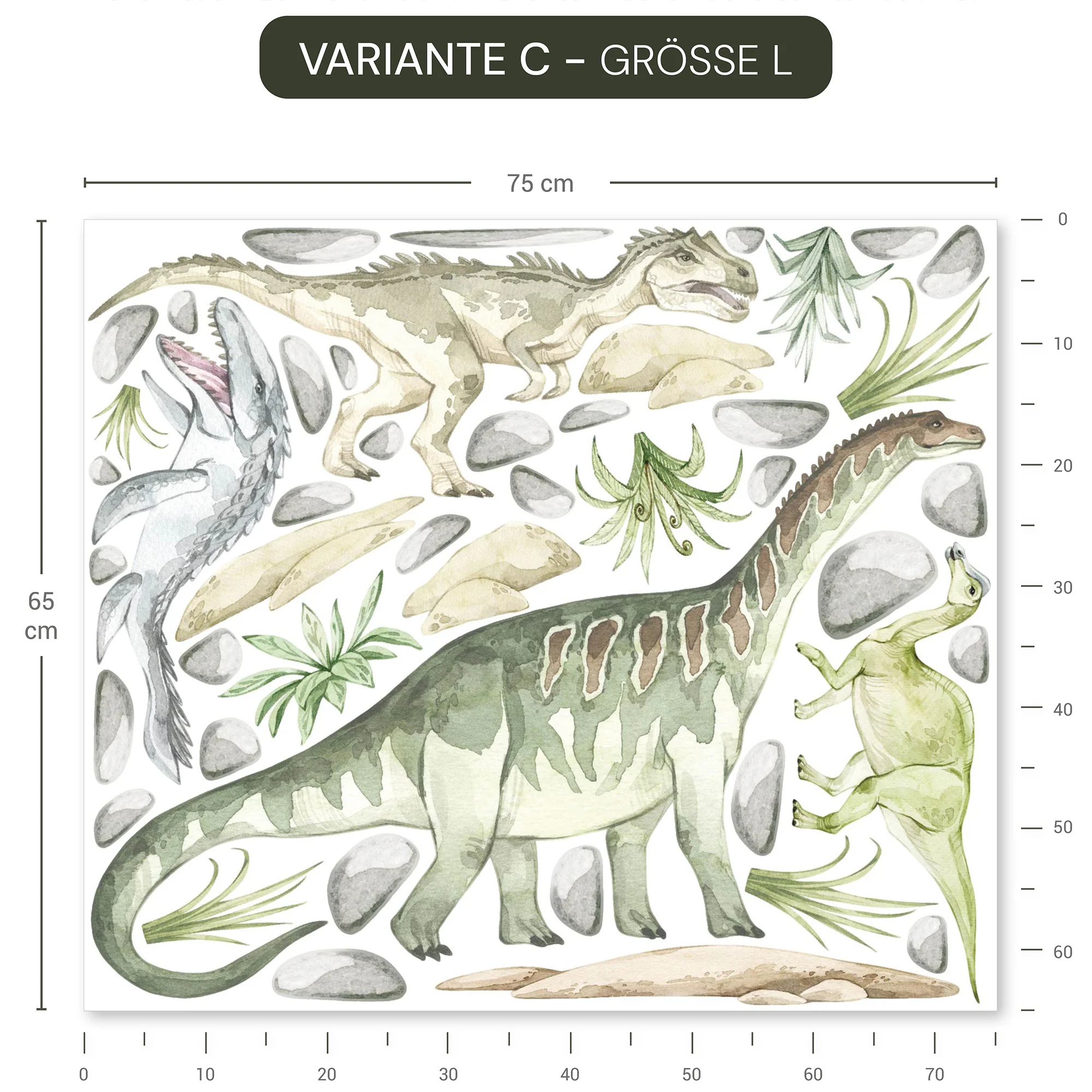 Wandsticker Pastell Dinosaurier - Image 7