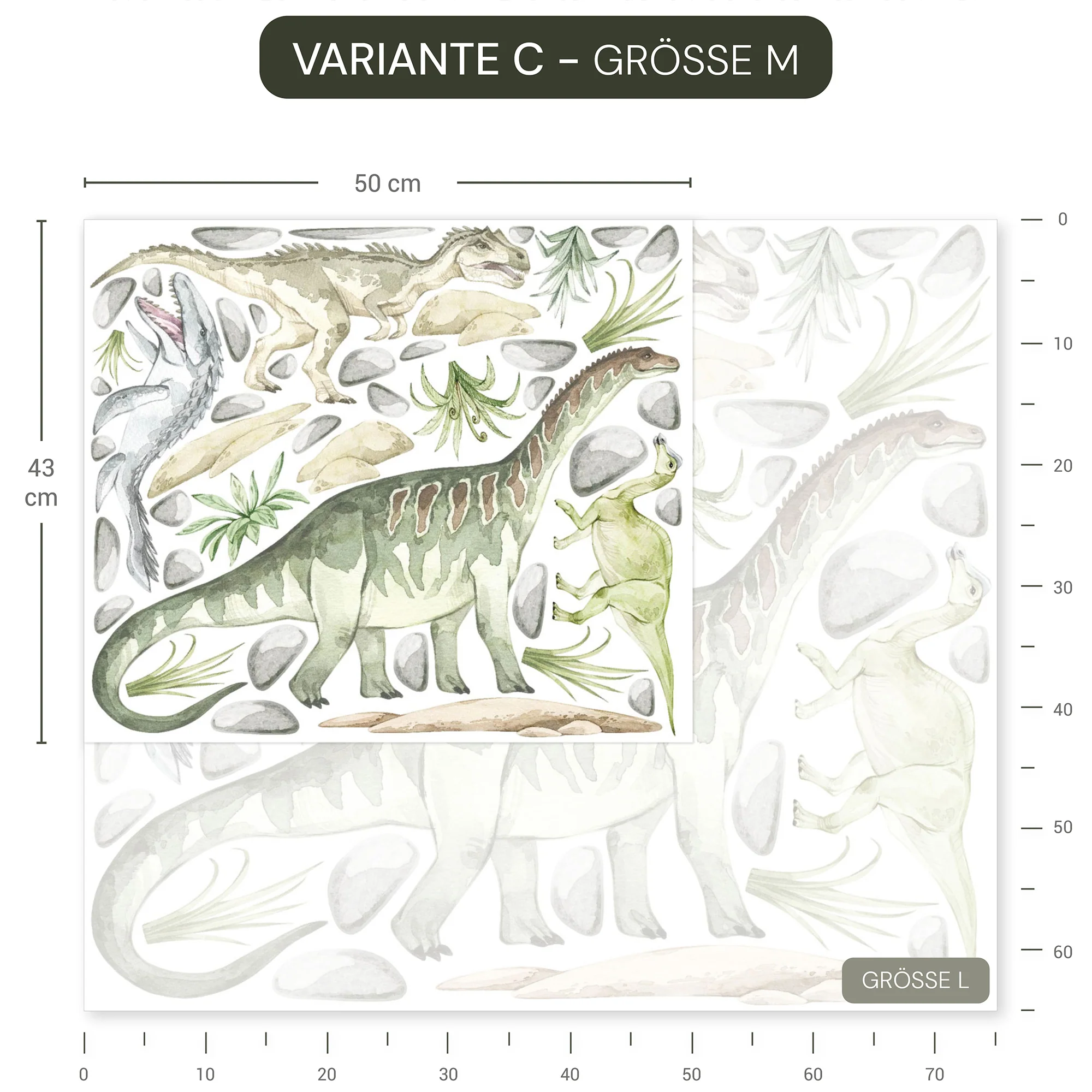 Wandsticker Pastell Dinosaurier - Image 8