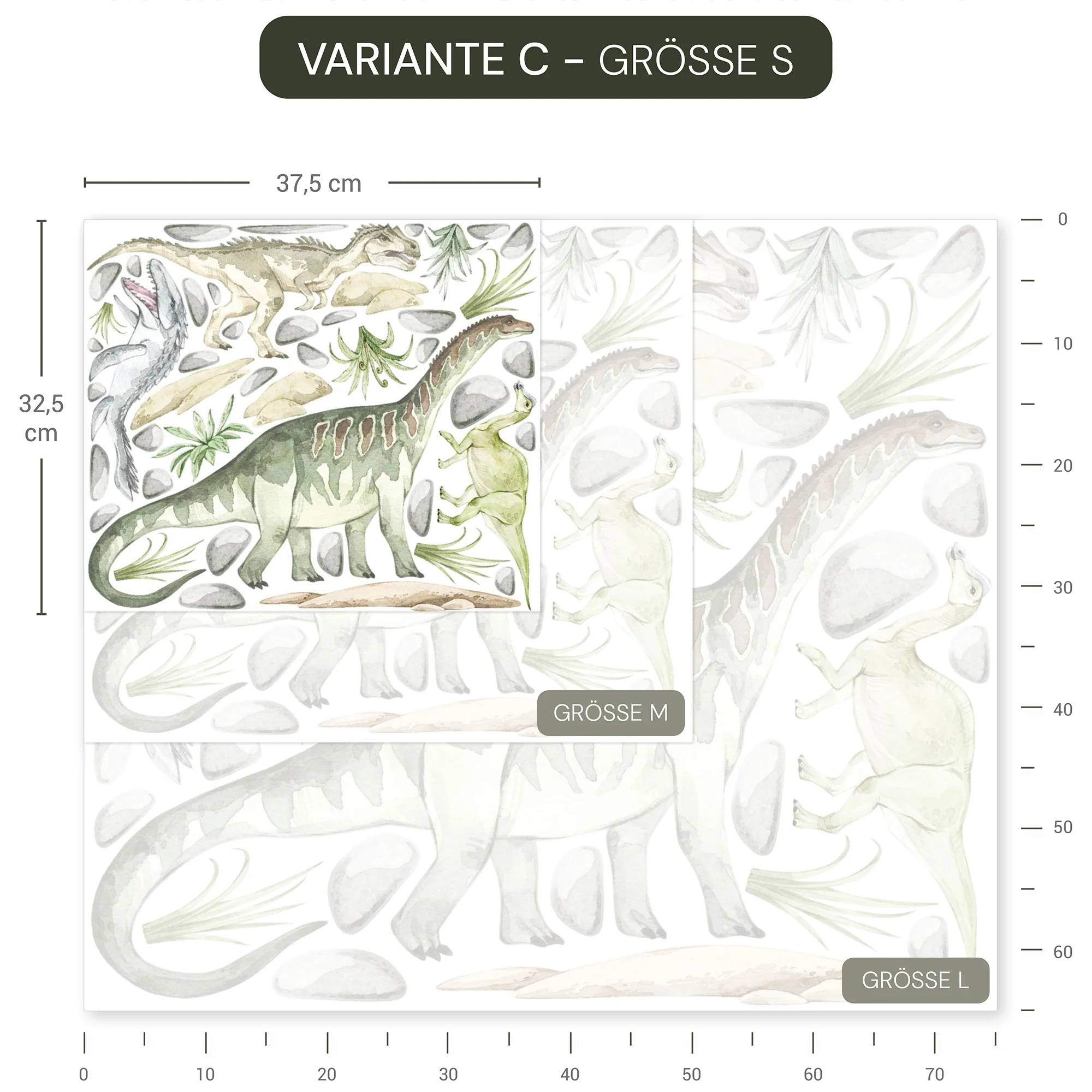 Wandsticker Pastell Dinosaurier - Image 9