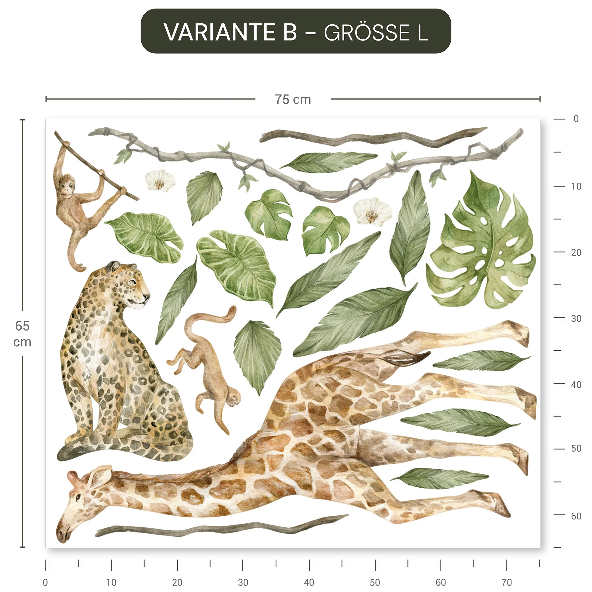 Wandsticker Safari Aquarell - Image 10