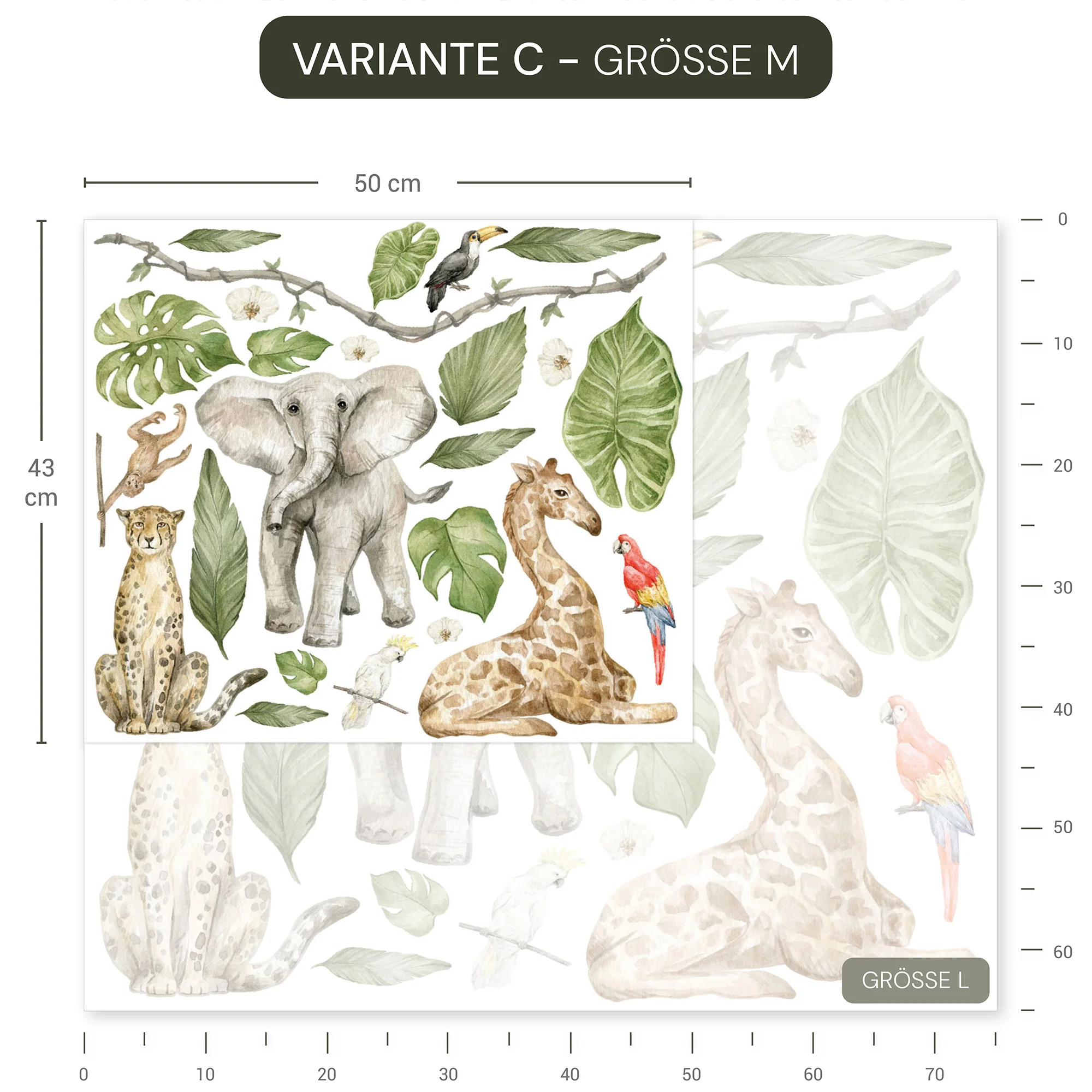 Wandsticker Safari Aquarell - Image 13