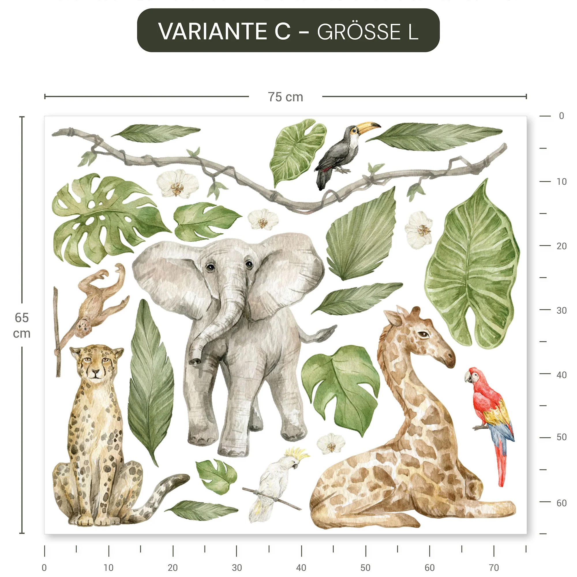 Wandsticker Safari Aquarell - Image 14