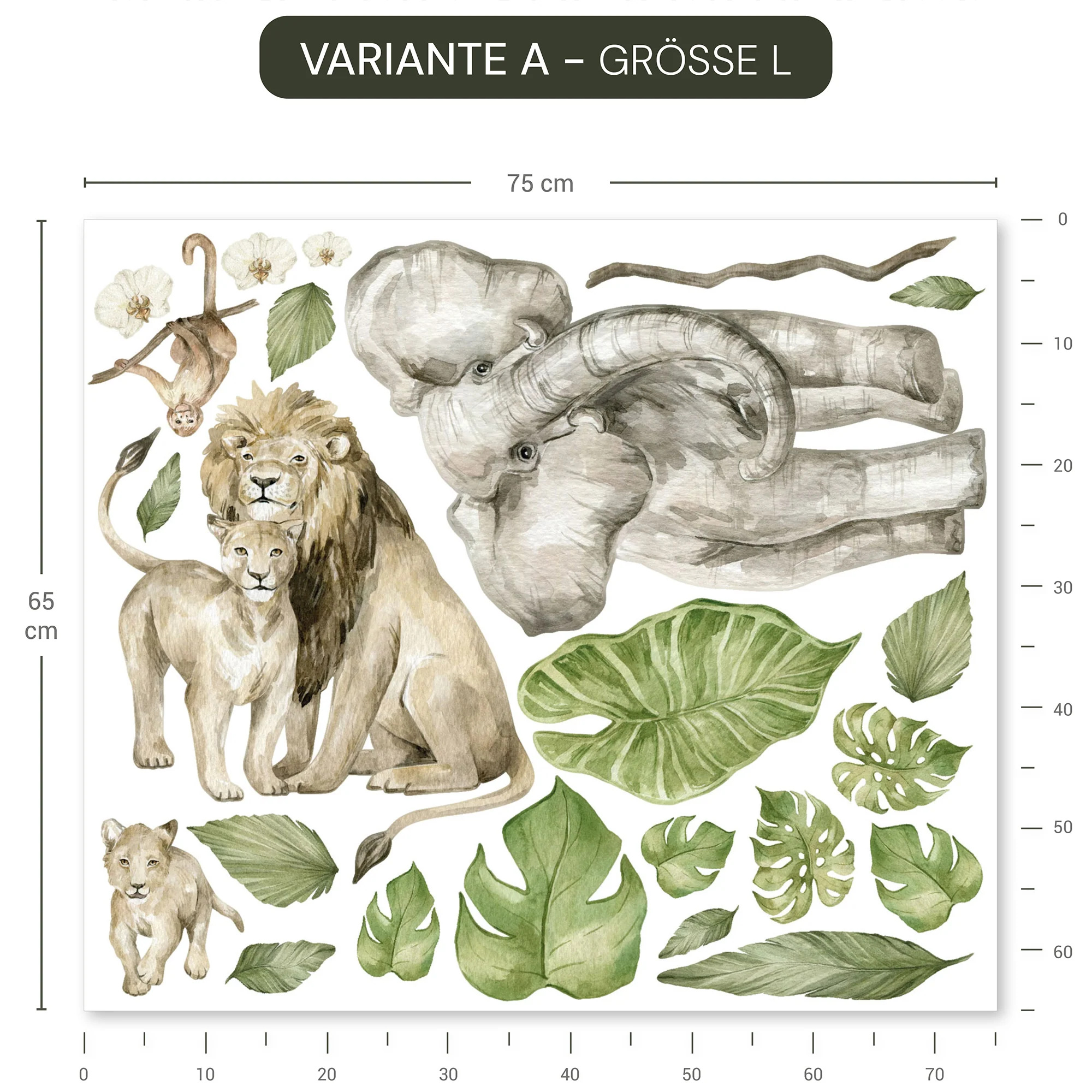 Wandsticker Safari Aquarell - Image 6
