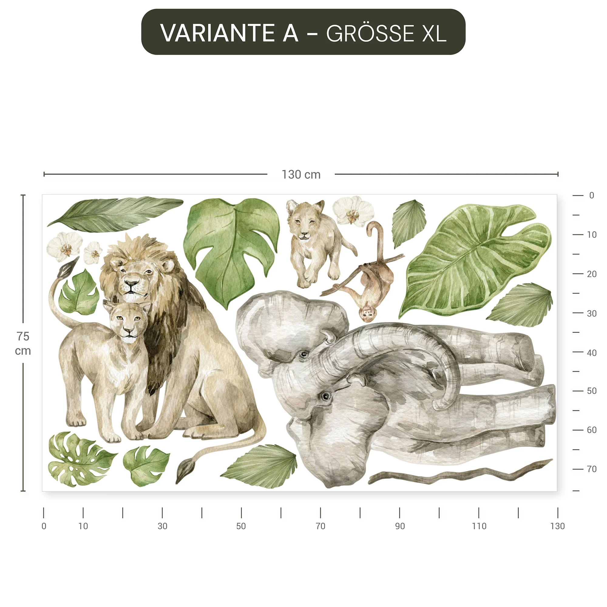 Wandsticker Safari Aquarell - Image 7