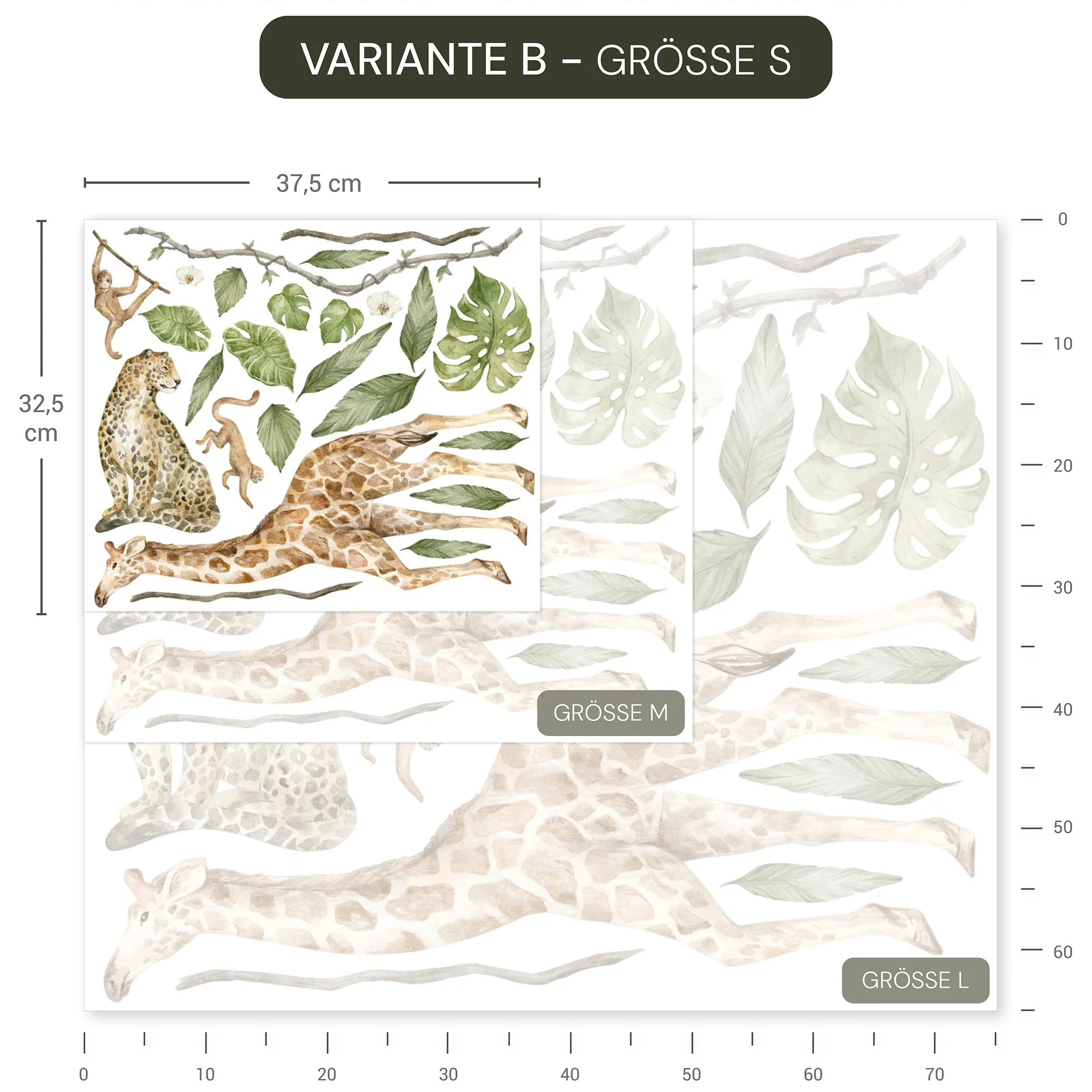 Wandsticker Safari Aquarell - Image 8