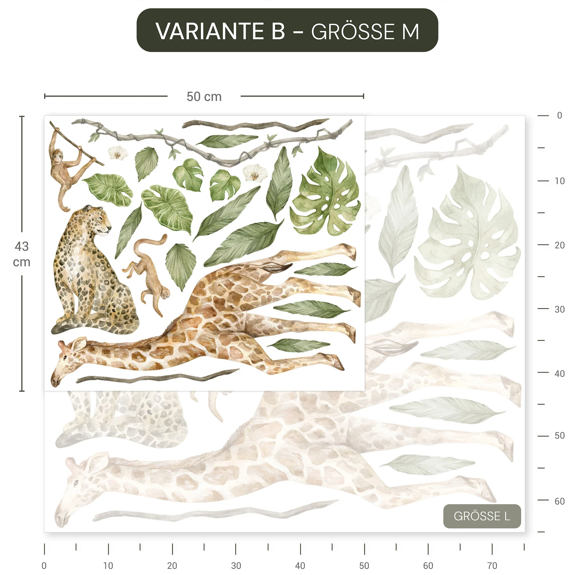 Wandsticker Safari Aquarell - Image 9