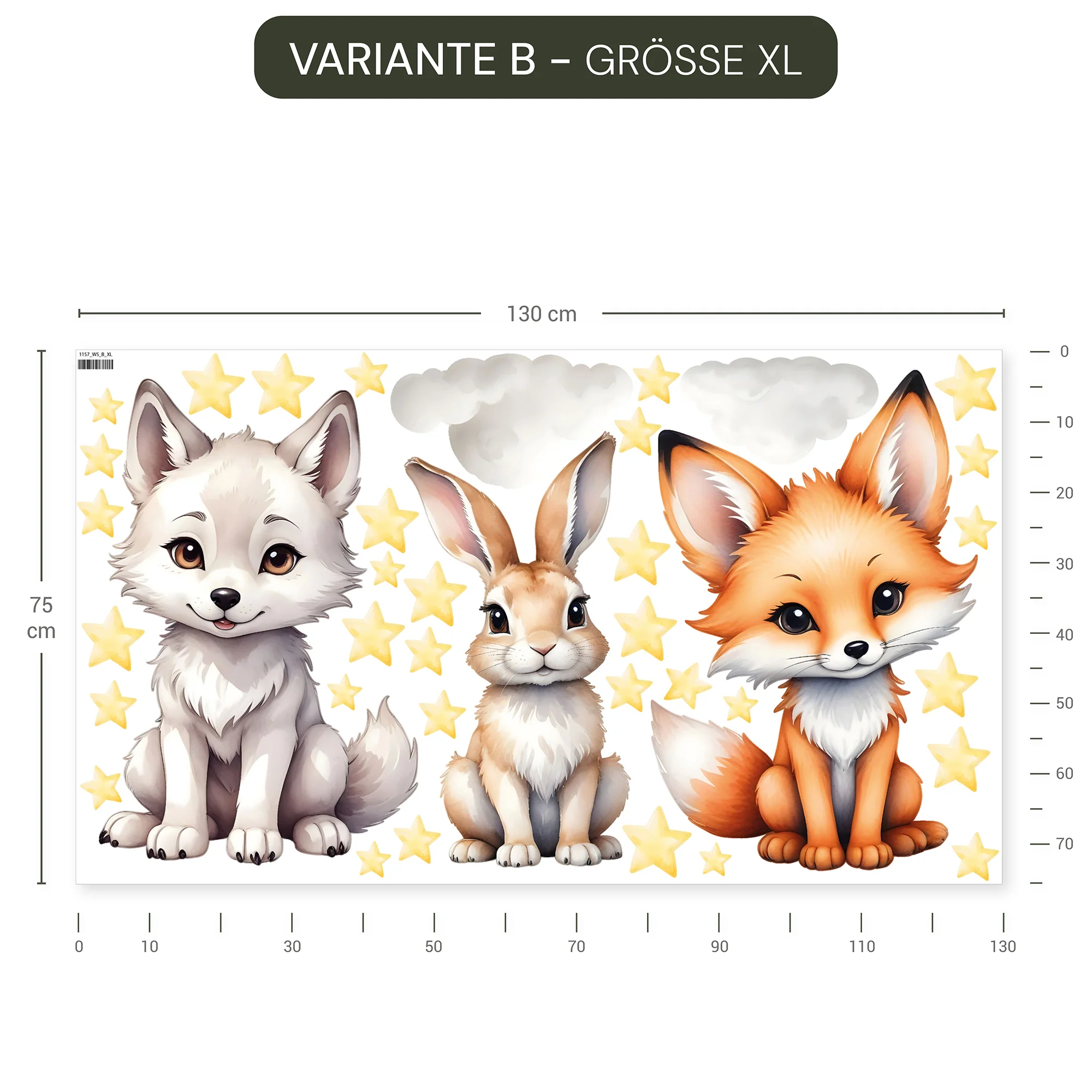 Wandsticker Waldtiere Cartoon - Image 13
