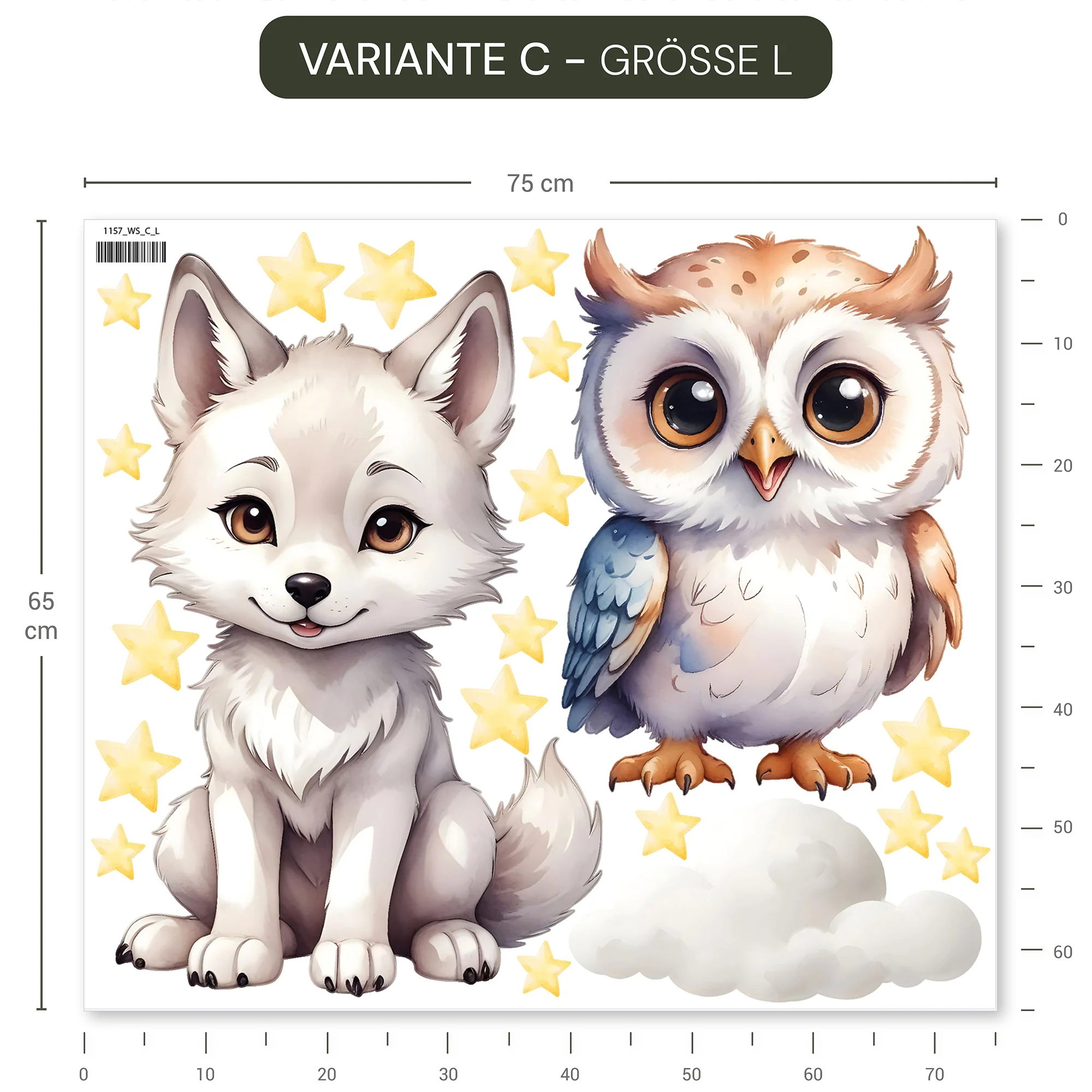 Wandsticker Waldtiere Cartoon - Image 14