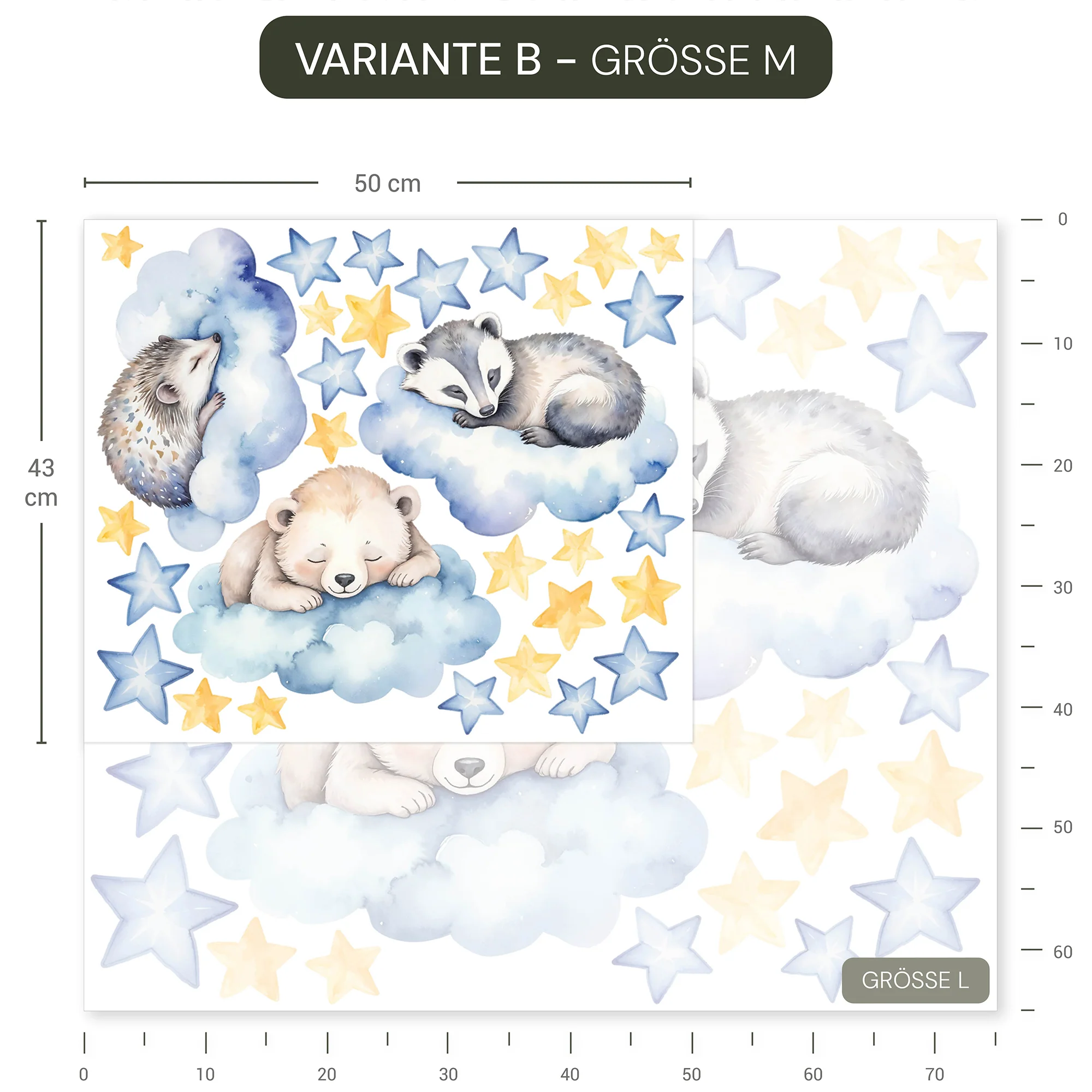 Wandsticker Wolken Tiere - Image 10