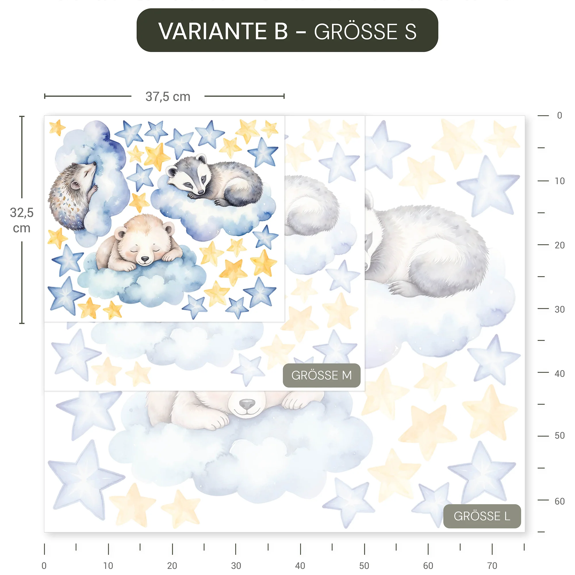 Wandsticker Wolken Tiere - Image 11