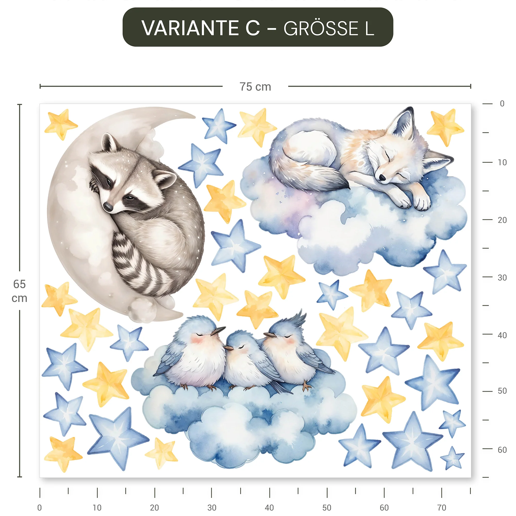 Wandsticker Wolken Tiere - Image 13