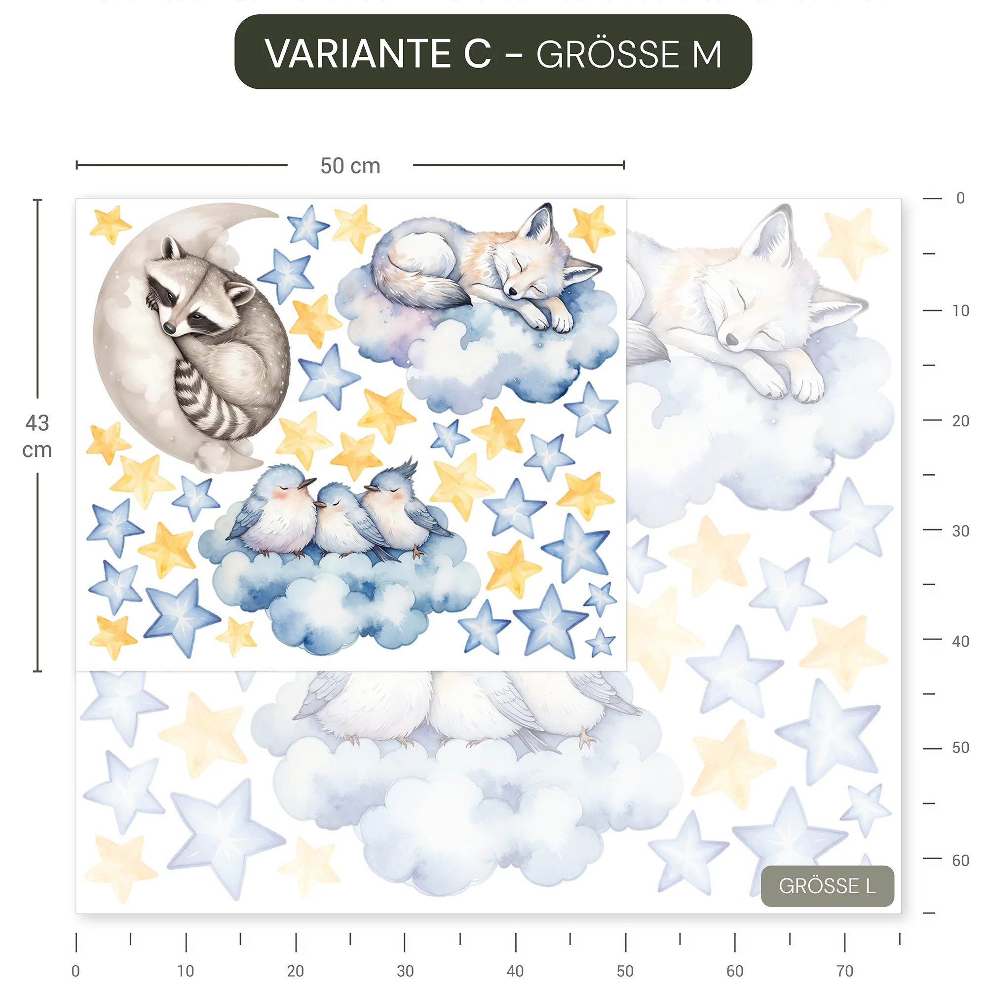 Wandsticker Wolken Tiere - Image 14