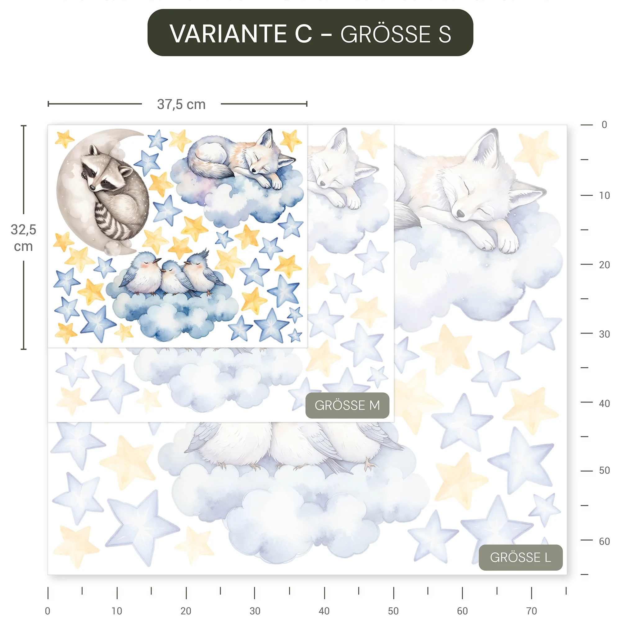 Wandsticker Wolken Tiere - Image 15