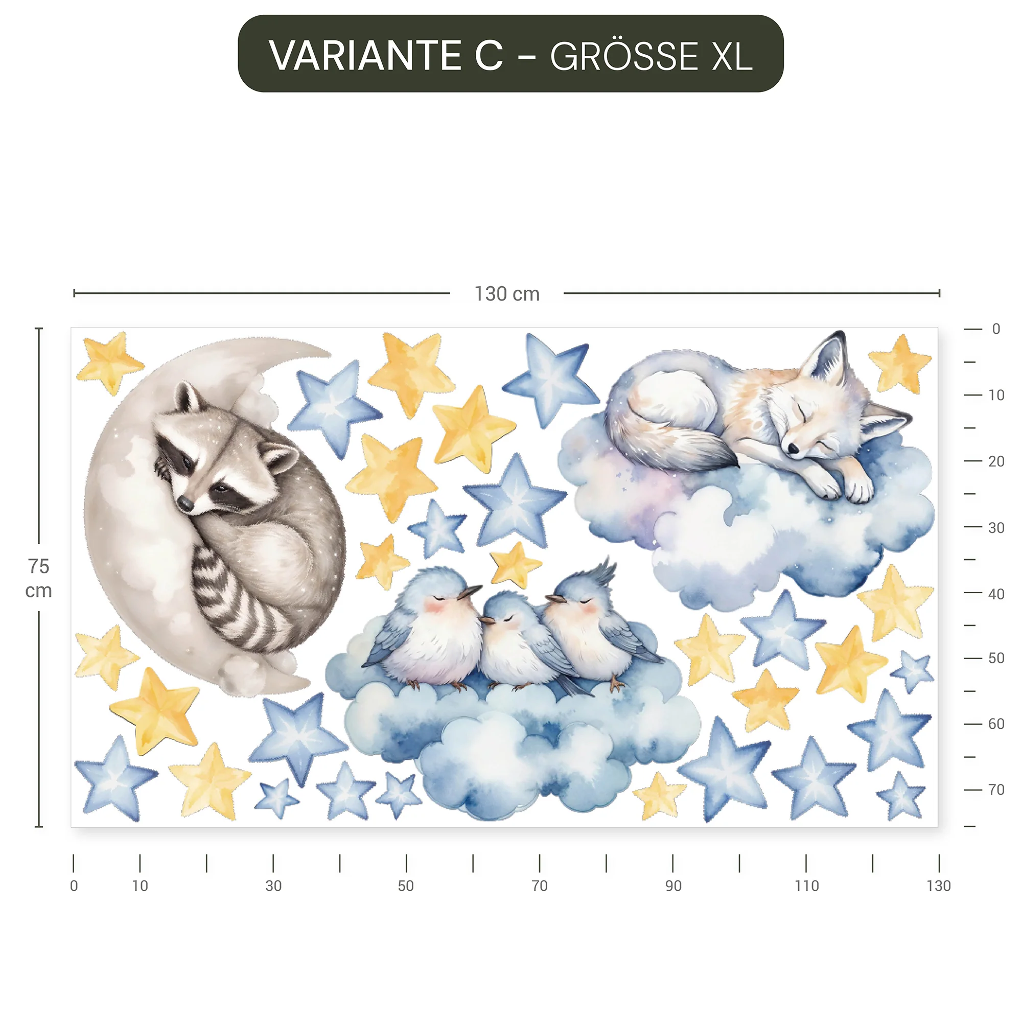 Wandsticker Wolken Tiere - Image 16
