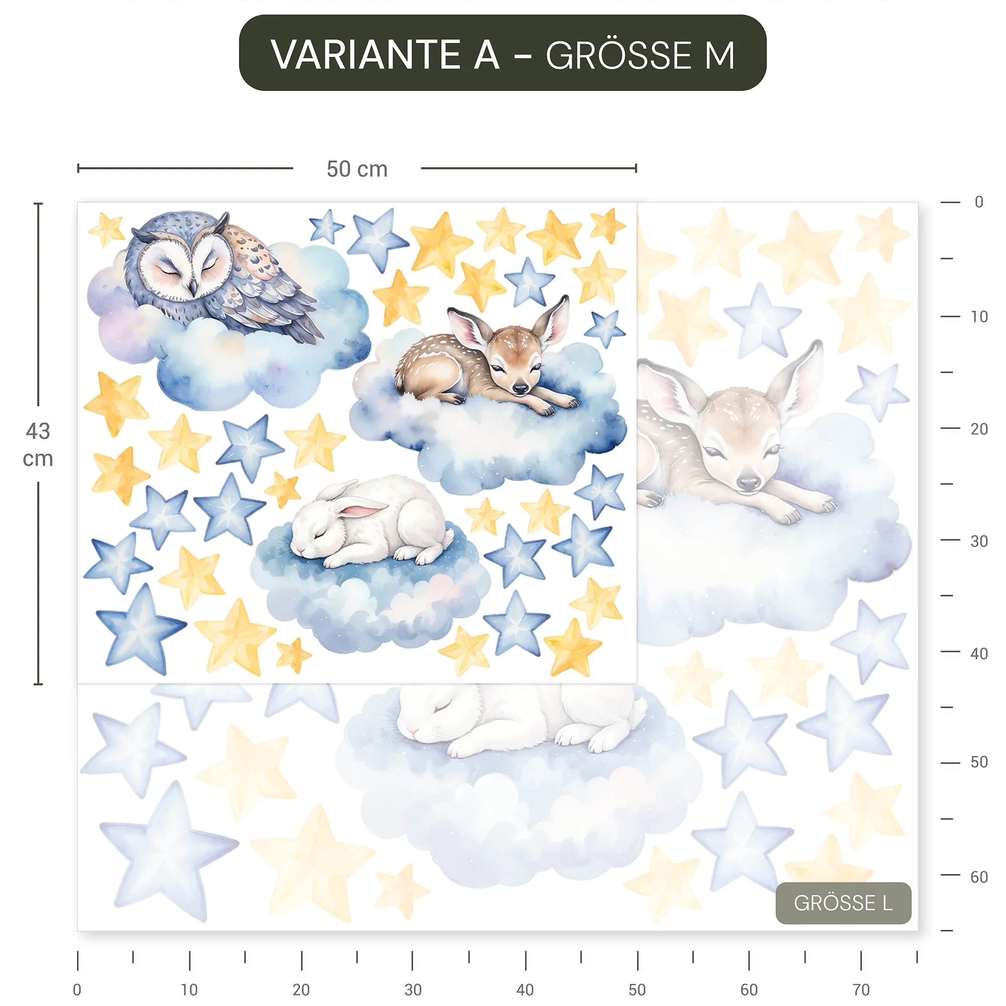 Wandsticker Wolken Tiere - Image 6