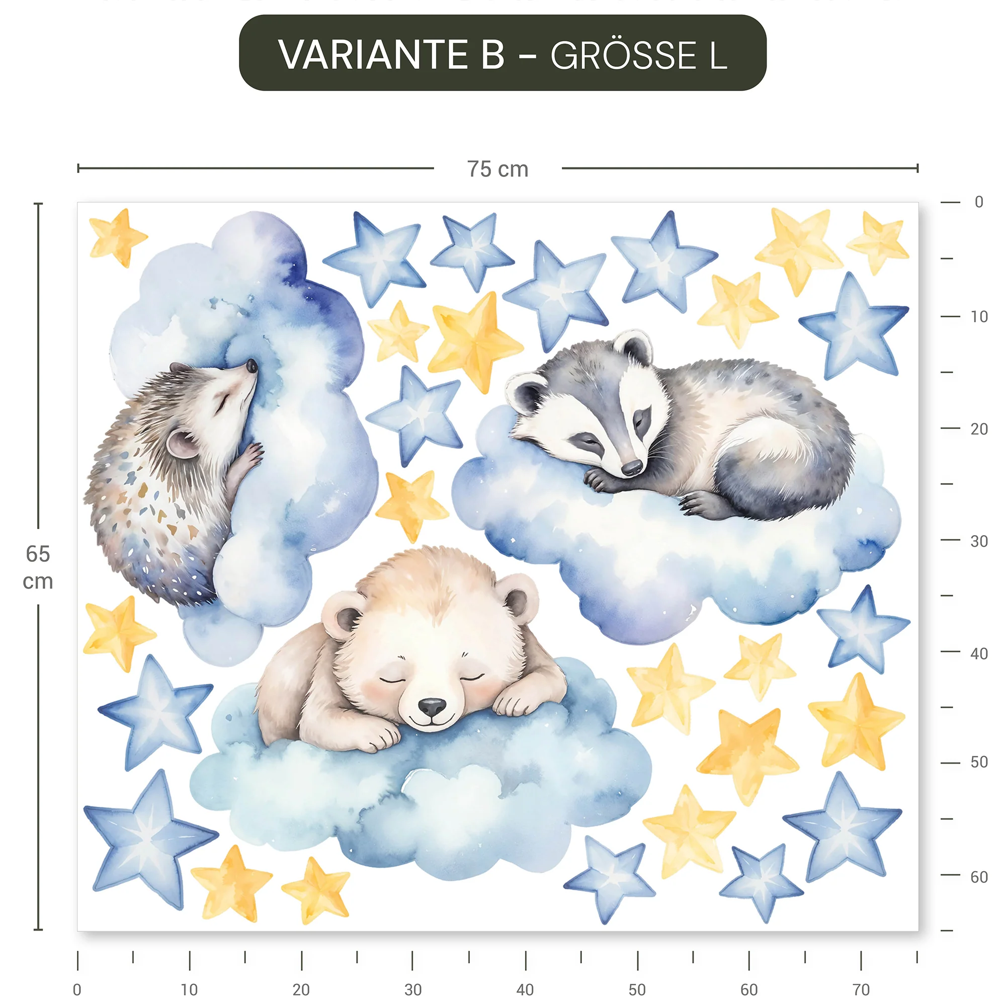 Wandsticker Wolken Tiere - Image 9